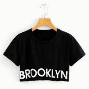 "Brooklyn" Logo stylish crop top!